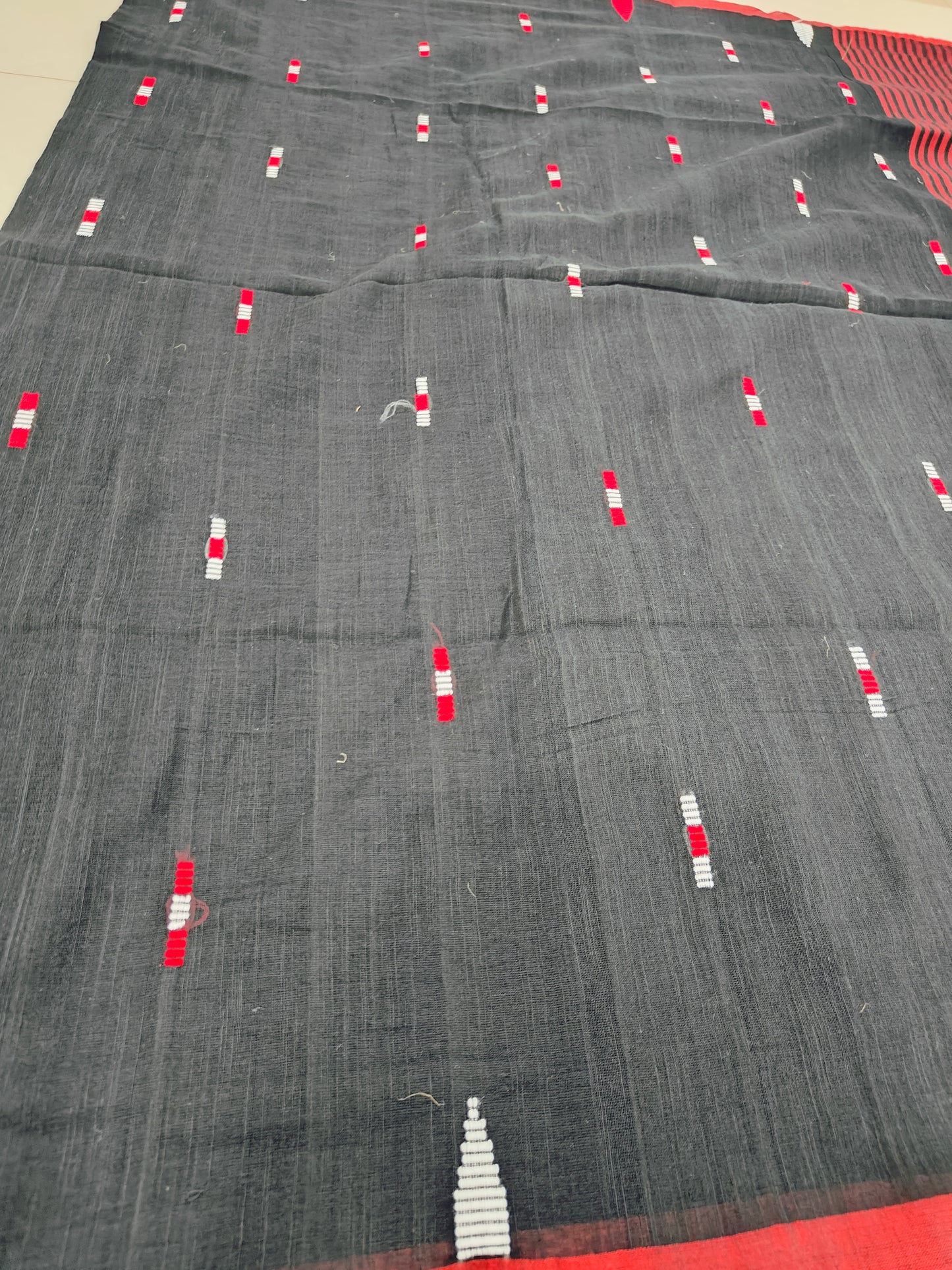 BLACK KHADDI COTTON WITH GHICCA EMBRIODERY