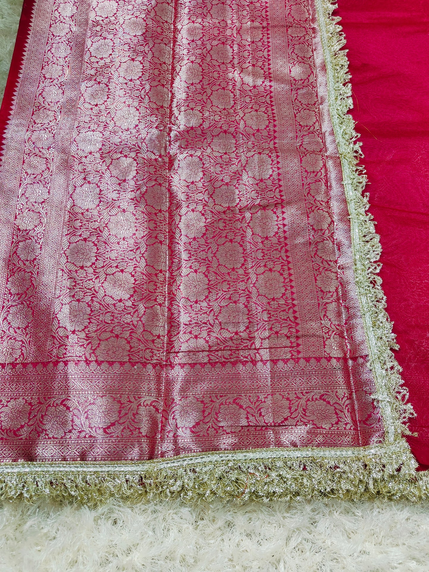 RANI PINK KORA ORGANZA MAHARANI SAREES
