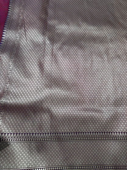 PURPLE PURE MASHRU KATAN SAREE