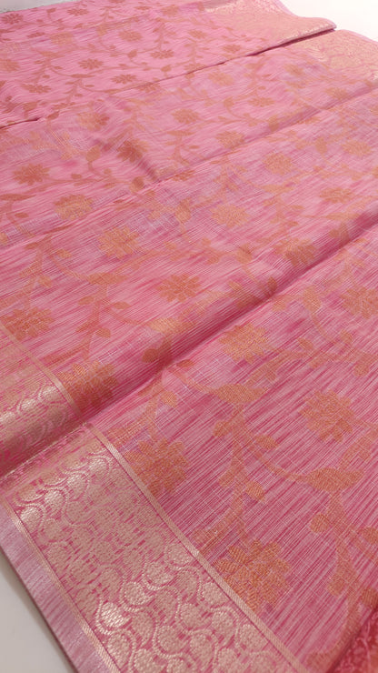 TISSUE LINEN WITH BROCADE BORDER
