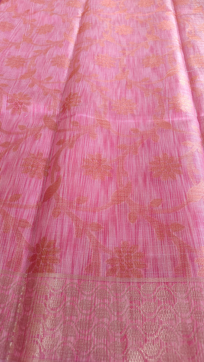 TISSUE LINEN WITH BROCADE BORDER