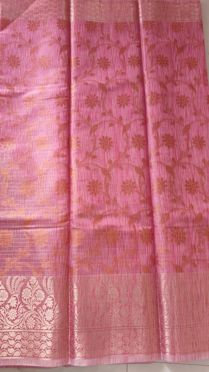 TISSUE LINEN WITH BROCADE BORDER