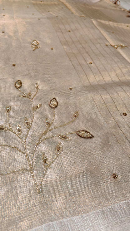 SUNEHRI CHEQUE KOTA TISSUE SAREES