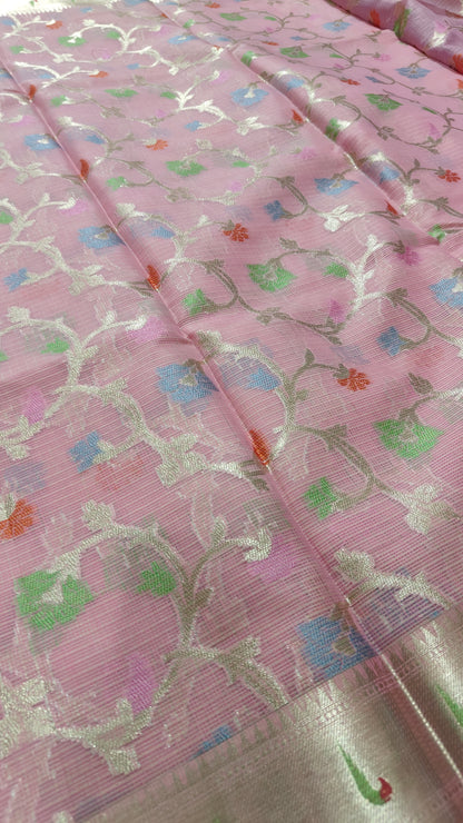 PINK PAITHANI KOTA CHEQUE SAREES