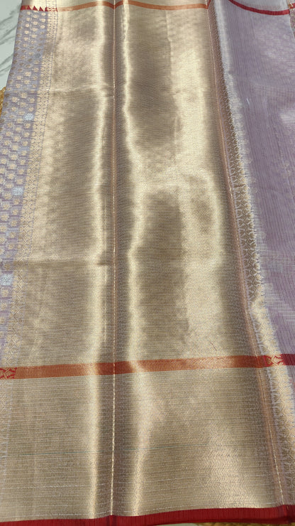 LIGHT BLUE PAITHANI KOTA CHEQUE SAREES
