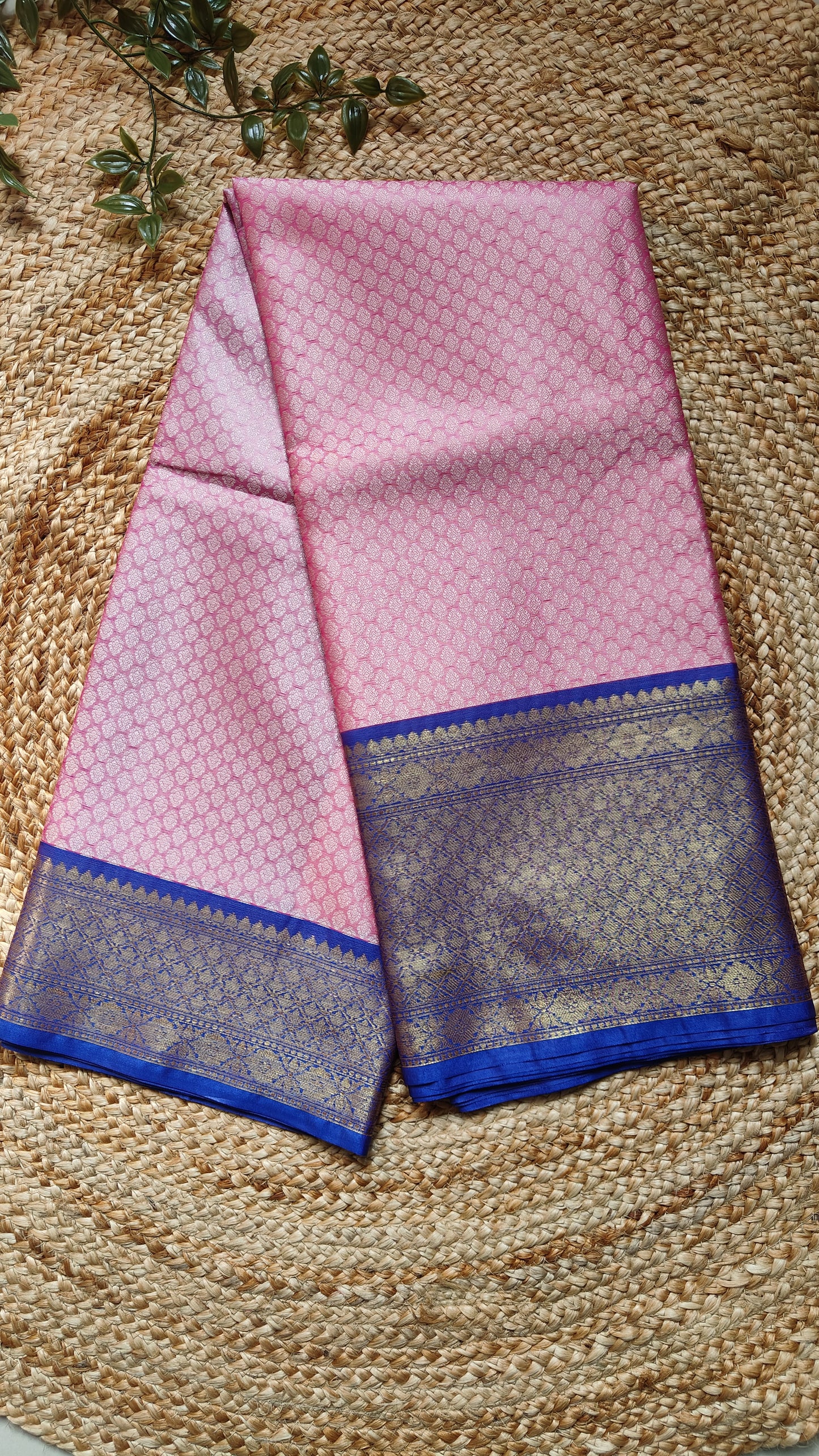 PINK SEMI KANCHI SILK SAREE