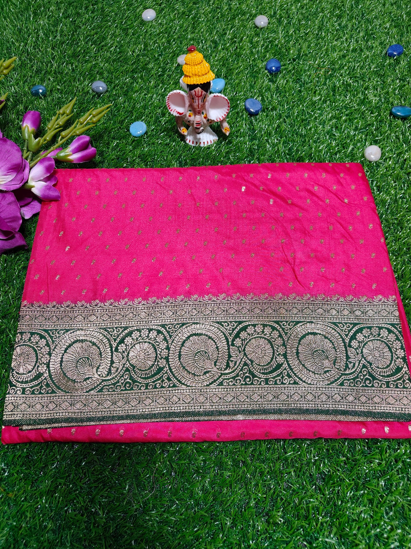 PINK MASHRU SILK SAREE