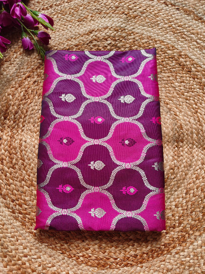 RANGKAT PURPLE MASHRU KATAN SAREE